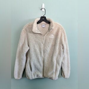 Eider Tan Cozy Teddy Cream Full Zip Winter Fleece Jacket Sz S